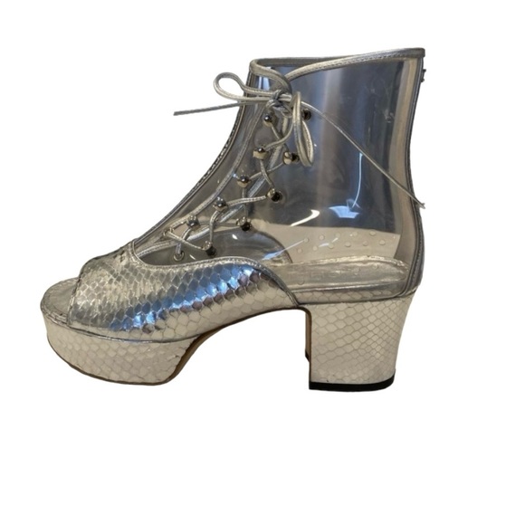 Chanel Lace Up Boots Size 36.5 - Picture 7 of 12